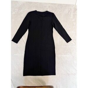 Sonnet James A Play Dress Women's Size XS Black Textured Long Sleeve Stretch
